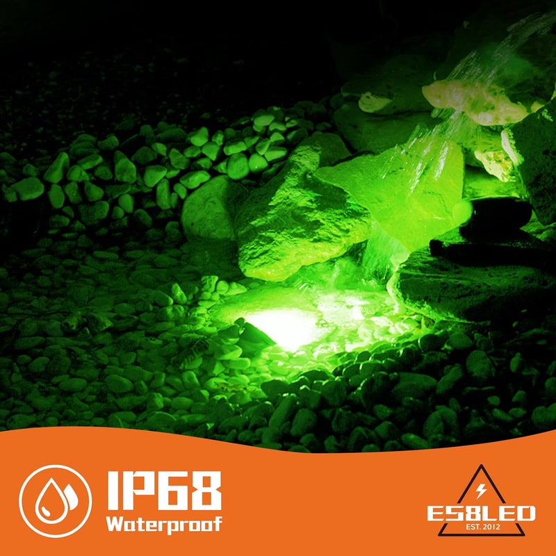 ES8LED 9W LED Underwater Lights Low Voltage 12V AC/DC, Architectual Grade Light Fixture Stainless Steel with Green Lighting, Suitable for Pond, Fountain Landscape Lighting Projects - Image 4